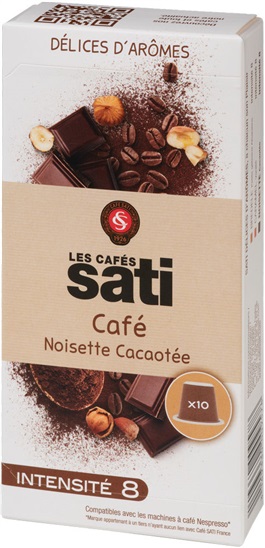 Sati Cacao Hazelnut x10 caps (Nespresso)